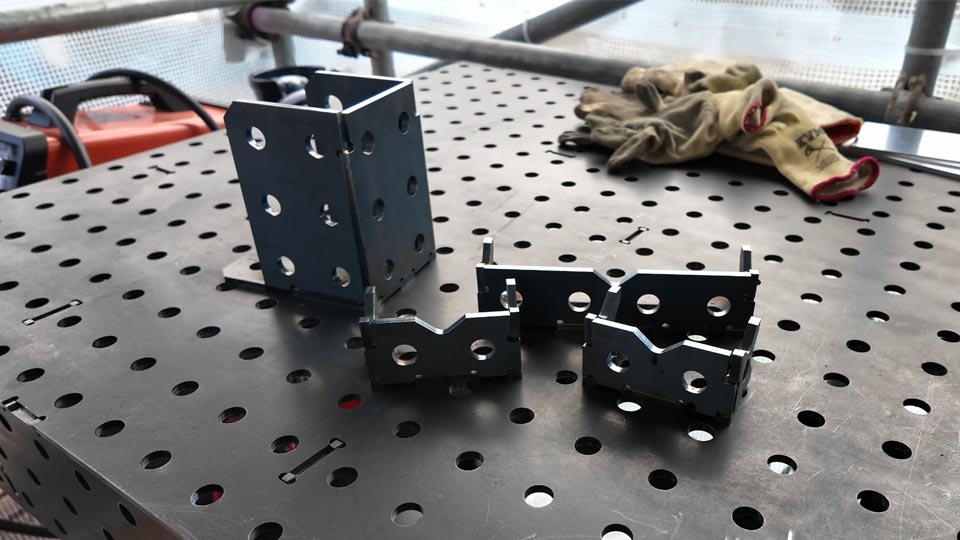 A set of handmade welding angles