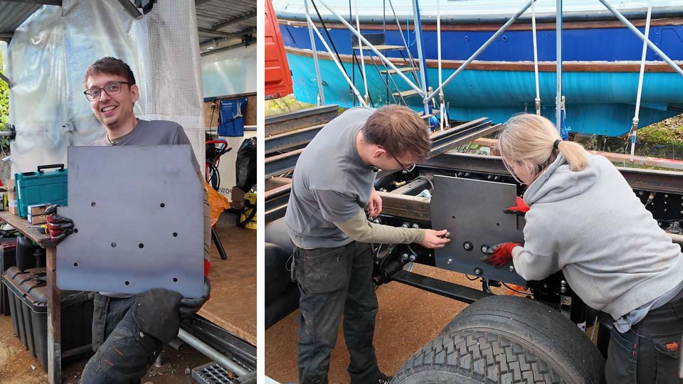 Fitting a custom laser cut mounting plate to the chassis