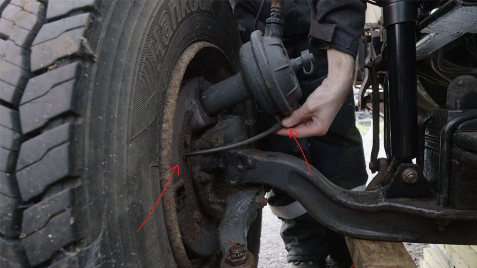 The rear of Moose's front passenger wheel