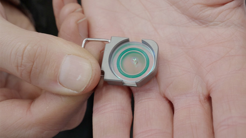 Blown laser protector lens