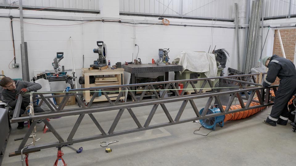 Measuring the diagonals - if they match, it's square