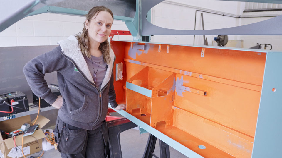Hayley shows us the now empty but soon to be refilled utility box