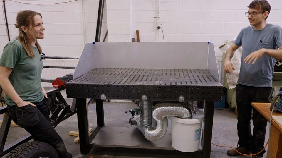 We Built a Downdraft Grinding Table & Caused A Small Flood